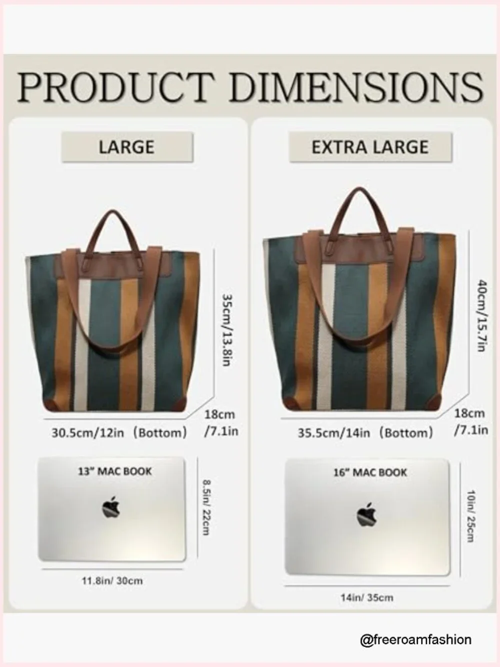 Large Canvas Work Tote Laptop Shoulder Bag Office Daily
